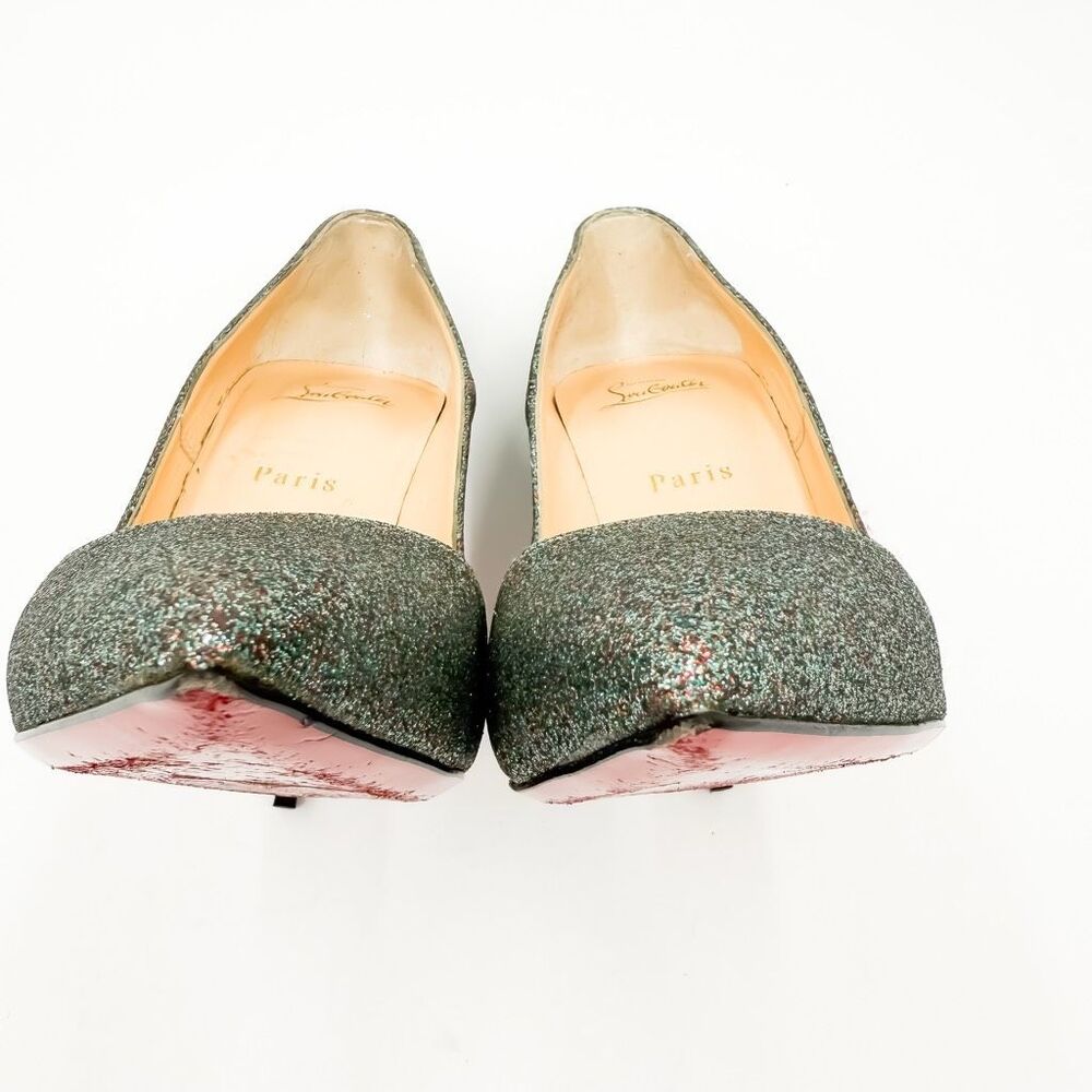 Christian Louboutin So Kate 120 Glitter Mini Pumps High Heels EU 39.5 US 9.5 - Picture 9 of 13